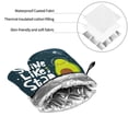 thumbnail image 6 of Fotbe Avocado in Space1 for 4Pcs Oven Mitts and Pot Holders, 500℉ Heat Resistant Oven Mitts , Non-Slip Silicone Surface Safe for Baking, Cooking, BBQ, 6 of 6