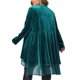 thumbnail image 3 of Cárdigan de mujer plus size Agnes Orinda con volantes, asimétrico, de frente abierto, chaquetas largas de terciopelo 1X verde, 3 of 6