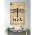 thumbnail image 2 of Dragonfly Whisper Words Of Wisdom Let It Be Poster Wall Art, Modern Wall Decor, 12x18 UNFRAMED, 2 of 3