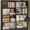 thumbnail image 2 of Homfa 73″ Tall Bookcases with Doors, 8 Cubes 6-Tier Double Row Bookshelf, Black Bookcase for Living Room Home Office, 2 of 7