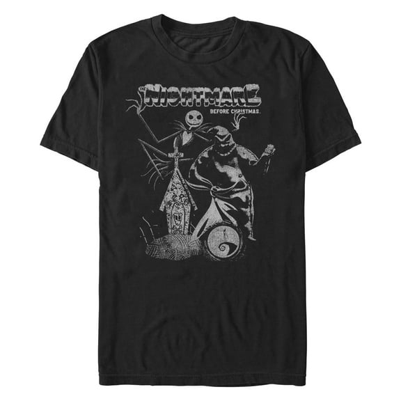 Men's The Nightmare Before Christmas Jack and Oogie Boogie Distressed Graphic T-Shirt