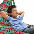 thumbnail image 1 of Ethnic Lounger Chair Bag, Continuous Demonstration of Colorful and Ethnic Motifs on Horizontal Strips, High Capacity Storage with Handle Container, Lounger Size, Multicolor, by Ambesonne, 1 of 5