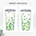thumbnail image 2 of St Patrick''s Day Tumbler 20oz Watercolor Shamrock Stainless Steel Insulated Tumblers with Lid and Straw Irish Clover Travel Coffee Mug Tea Wine Cups Water Bottle Holiday Gifts for Women, 2 of 6