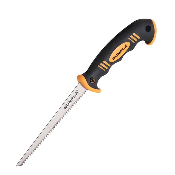 Gunpla 150mm / 6 Inch Drywall Hand Saw, Sharp Pro Jab Saw with Ergonomic Soft-Grip Handle Perfect For Cutting Plasterboard, Wallboards, Trimming, Gardening & Pruning