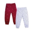 thumbnail image 2 of Beilxfa 2-Pack Unisex Baby Toddler Elastic Jogger Pants 100% Cotton Bottoms For 0-24M Baby Boys & Girls Spring Summer Trousers, 2 of 6