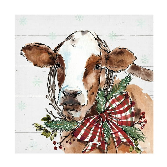 Anne Tavoletti 'Holiday On The Farm Viii On Gray' Canvas Art