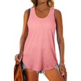 thumbnail image 4 of Womens Racerback Tank Tops Loose Fit Causal Summer U Neck, 4 of 5
