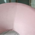 thumbnail image 4 of iooHug Modern Silky Velvet Upholstered Accent Chair with Metal Sled Base.(Pink), 4 of 7