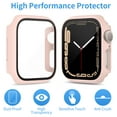 thumbnail image 6 of CAVN Hard PC Case Compatible with Apple Watch Series 7 41mm with Built in 9H Tempered Glass Screen Protector, Full Cover Bumper Case 6 Pack, 6 of 12