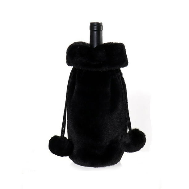 Funda para Botellas de Champán y Vino, Estilo Navideño, Funda Pequeña para Botellas de Vino.