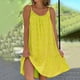 thumbnail image 1 of WILLBEST Vestido De Verano Para Mujer, Vestido De Playa Informal Floral De Verano Sin Mangas Con Cuello En V, Vestido Bohemio Para Vacaciones, Fiestas, Uso Diario, 1 of 3