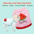 thumbnail image 4 of Methold Ropa Camisa Chalecos de algodón de verano Sudaderas con capucha de letras de sandía Disfraces impresos Chaqueta elástica redonda Perros Ropa para mascotas Rosado rojo М Methold PT003726-08B, 4 of 6