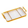 thumbnail image 1 of Bandeja de servicio rectangular, bandeja de mesa de café, vajilla de té, bandeja de acrílico transparente práctica, para comida, de Dorado Macarena Bandeja de almacenamiento, 1 of 7