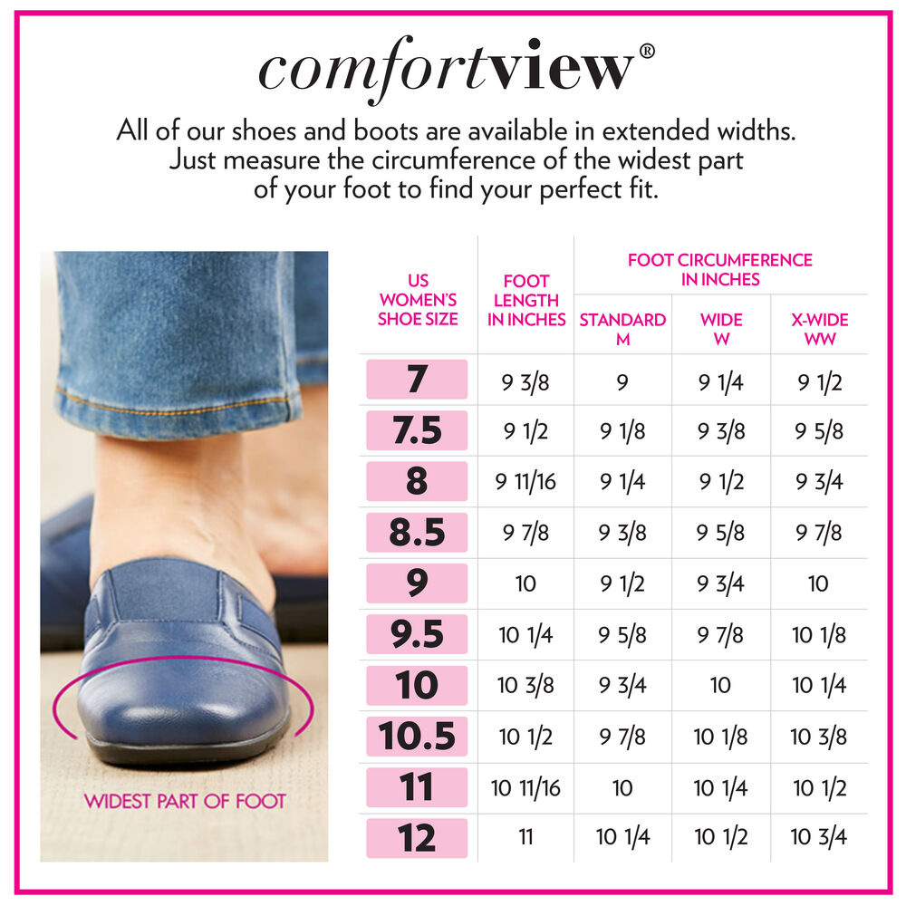 Comfortview Women's Wide Width The Carmen Slip On Mule Shoes - image 2 of 6