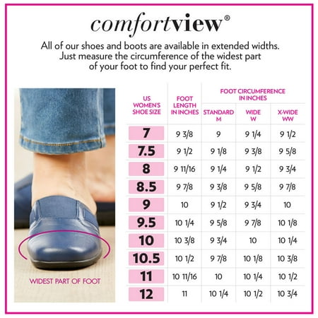 Comfortview Women's Wide Width The Bethany Flat Shoes