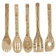 thumbnail image 1 of Juego de 5 palas, espátulas y cucharas de bambú para tallar, utensilios de cocina, suministros de cocina, 1 of 14