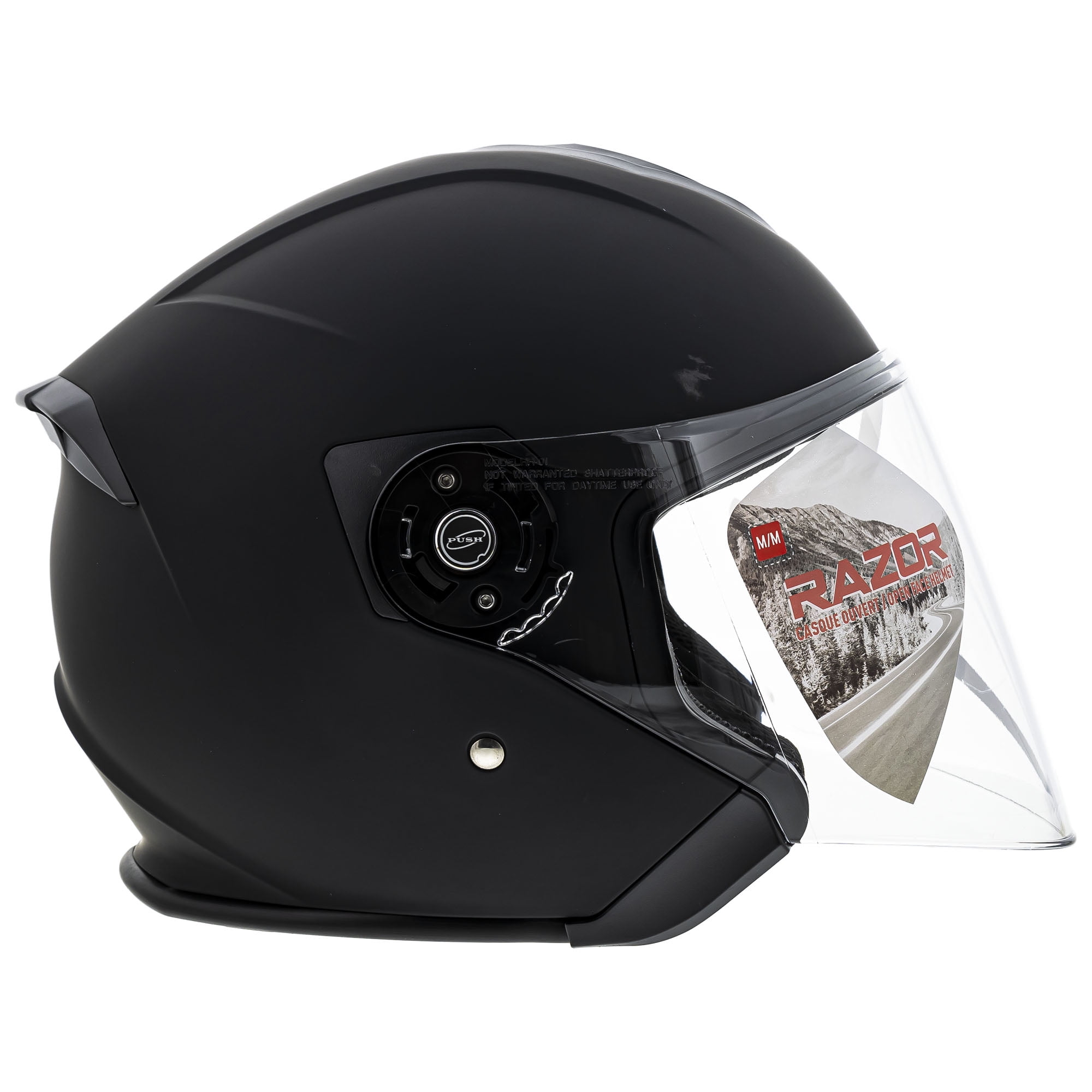 CKX Razor Open Motorcycle Helmet Matte Black 505114