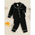 thumbnail image 5 of Elippeo Toddler Girls Boys Fall Pajamas Set Patchwork Long Sleeve Shirts Tops Long Pants 2 Pieces Lounge Suit Sleepwear 6 12 18 24 Months 2 3 4 5 Years, 5 of 9