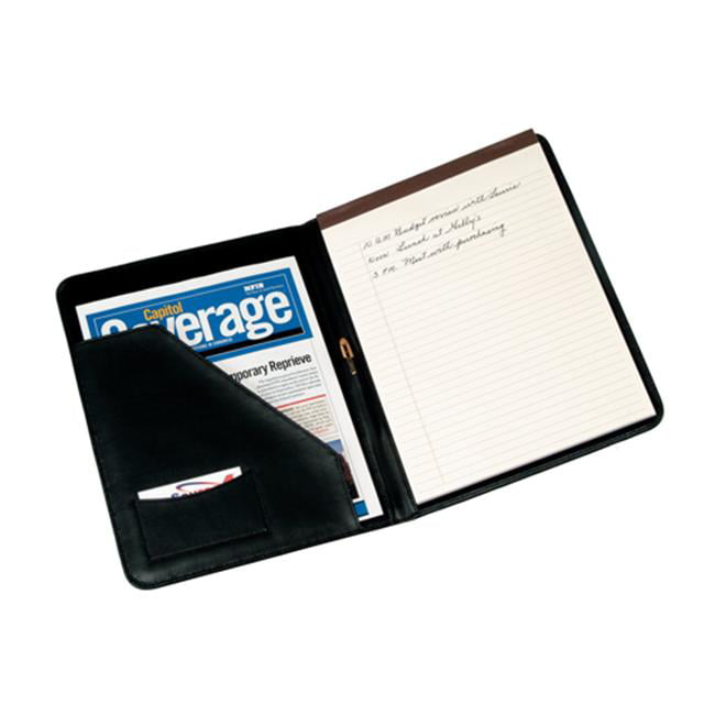 Deluxe Padfolio in Nappa Leather 8.5 x 11Inch Writing Pad (Blue)