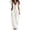 White, variant on Kctiaxy Wide Leg Jeans for Women V Neck Button Tank Jumpsuit Solid Fashion Summer Casual Denim Pants