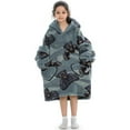 thumbnail image 1 of EASTIN Blanket Hoodie Ultra Soft Oversized Blanket Sweatshirts with Hood Pocket and Sleeves Warm Cozy Wearable Hooded Blankets Sweater One Size for Teens Boys Girls, 1 of 11