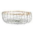 thumbnail image 3 of Cesta de frutas de cocina, soporte para fruteros, cesta tejida de alambre, centro de mesa de hierro 26cmx9cm, 3 of 9