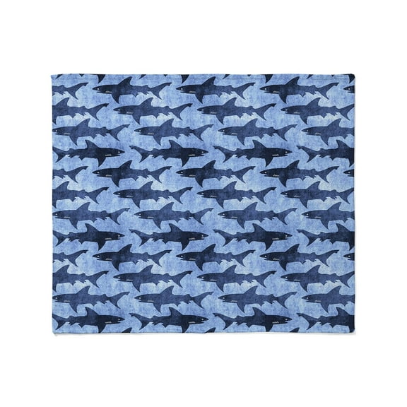 CafePress - Sharks In The Blue Sea Throw Blanket - Soft Fleece Throw Blanket, 50"x60" for All Ages