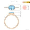 thumbnail image 5 of Angara Natural 1 Ct. Aquamarine with Diamond Solitaire Ring in 14K Rose Gold for Women (Ring Size: 3.5), 5 of 10