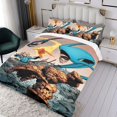 thumbnail image 3 of Los Cuatro Fantásticos Conjunto de sábanas temático, trío de piezas, cómodo y amigable con la piel, diseño único, regalo de decoración para el hogar para familiares, amigos y fans, 90 cm * 190 cm, 3 of 6