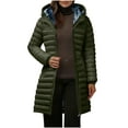 thumbnail image 4 of qucoqpe Winter Coats for Women Long Fleece Lined Puffer Down Jackets Warm Thicken Hooded Parkas with Zip Pockets, 4 of 5