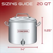 CONCORD Stainless Steel S Series Insulated Double Wall Stock Pot (20 Quart)