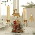 thumbnail image 5 of Candelabro navideño 2024, árbol de alce de Papá Noel, candelabro de hierro dorado, adornos de mesa de Año Nuevo, regalo de Navidad, decoración para el hogar, 5 of 5