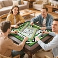 thumbnail image 7 of Green Mahjong Mat for Table, 31.5*31.5in Anti Slip American Mahjong Table Cloth, Noise Reduction, Neoprene Mah jongg Mat with Carrying Bag & 3 Dices, Mahjong Accessories Gift, Board Tile Games Mats, 7 of 7