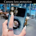 thumbnail image 2 of for iPhone 14 Pro Max Case Magnetic Glitter [ Compatible with MagSafe ], Bling Clear Phone Case, Full Camera Protection Sparkly Plating Slim Thin Soft Case for Women Girls - Light Blue, 2 of 10