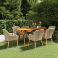 thumbnail image 1 of vidaXL 7 Piece Garden Dining Set Brown, 1 of 7