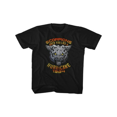 Scorpions German Rock Band Wolf Black Youth Big Boys T-Shirt