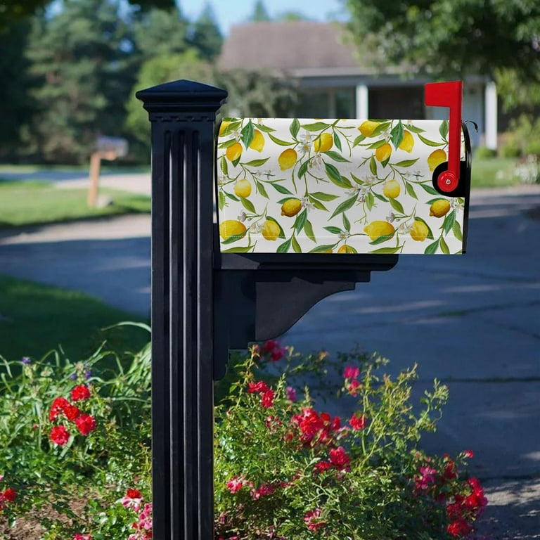 St Patrick's Day Mailbox Cover - Magnetic Clover Leaf Design Waterproof Mailbox Wrap 21x18 Inches