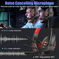 thumbnail image 3 of Gaming Headset Fit for PS4, PS5, PC, Xbox One, EEEkit Over Ear Headphones with Stereo Surround Sound, Noise Cancelling Mic, Soft Ear Pads Fit for Laptop Tablet Mobile Phone Computer, 3 of 9