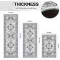 thumbnail image 4 of Findosom Boho Kitchen Rugs 3Piece Set,Non-slip Washable Kitchen Mats for Floor Kitchen Runner,Soft Belgian Velvet Floor Mat Carpet Runner Rugs for Hallway,Laundry Room,Kitchen Door Mat,Gray, 4 of 9
