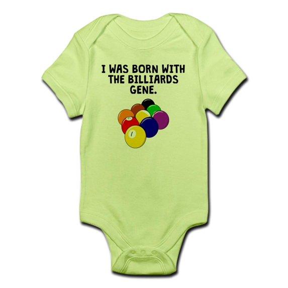 CafePress - Born With The Billiards Gene Body Suit - Baby Light Bodysuit