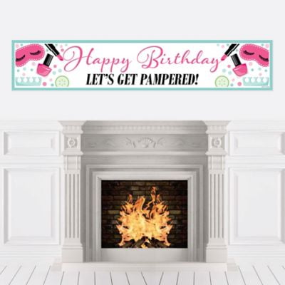 Spa Day - Birthday Party Decorations Party Banner