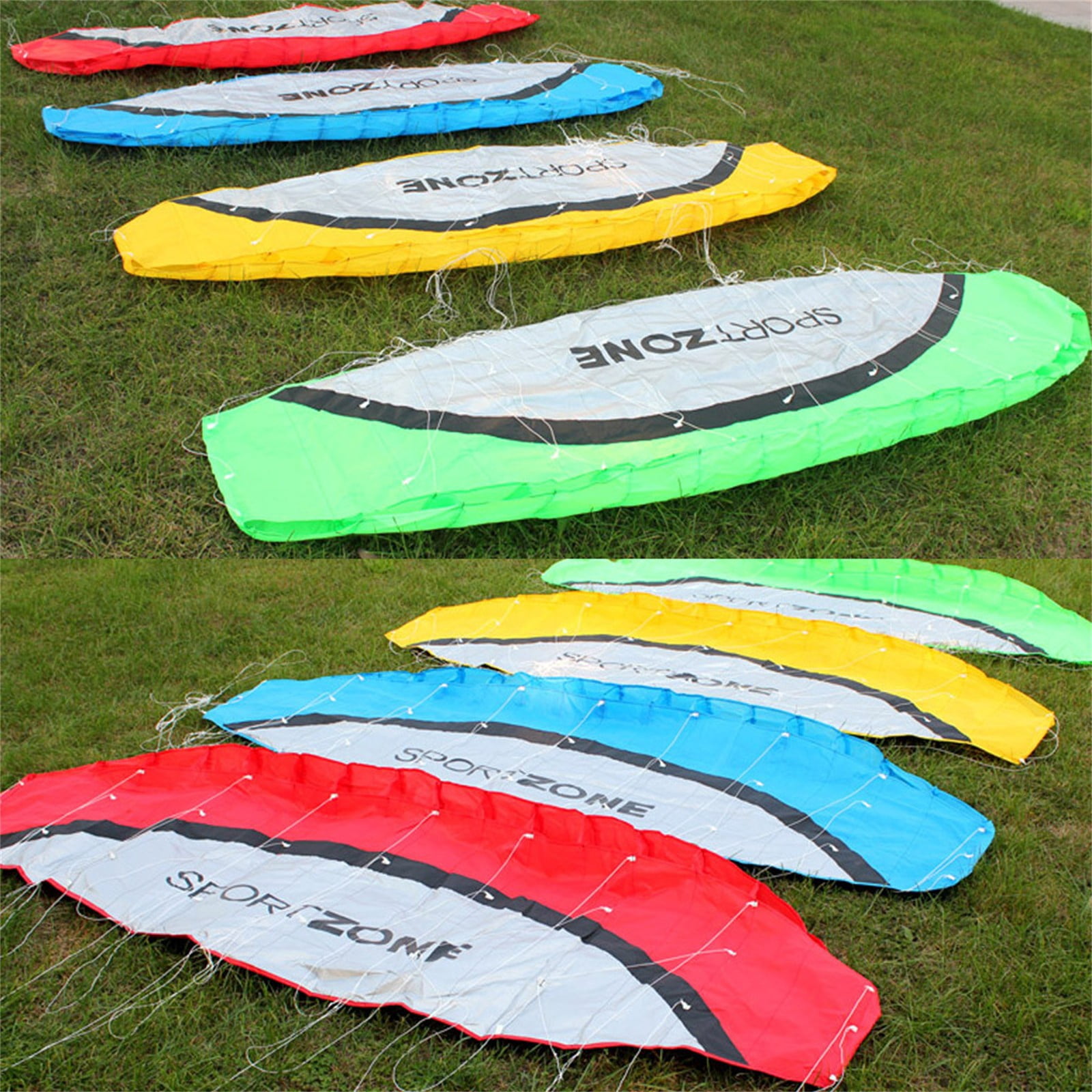 ZMKIAG Large Parachute Stunt Kite Beach Toys 98.43 inch/2.5 m, Camping & Hiking Perfect Trainer Kite Power to Your Children, Easy to Fly and Convenient to Use