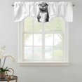 thumbnail image 2 of Tie Up Valances for Windows, Cute Otter Adjustable Valance Curtains Window Treatment for Living Room/Bedroom Windows, Funny Animal with Toilet Paper Rod Pocket Kitchen Curtains & Drapes 42x12 Inch, 2 of 9