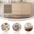 thumbnail image 6 of Accent Cabinet with 3 Drawers, Atumon Buffet Cabinet, Storage Cabinet, Modern Console Cabinet with 2 Doors, Accent Cabinet Furniture for Living Room Corridor Entryway Dining Room, Natural, 6 of 10