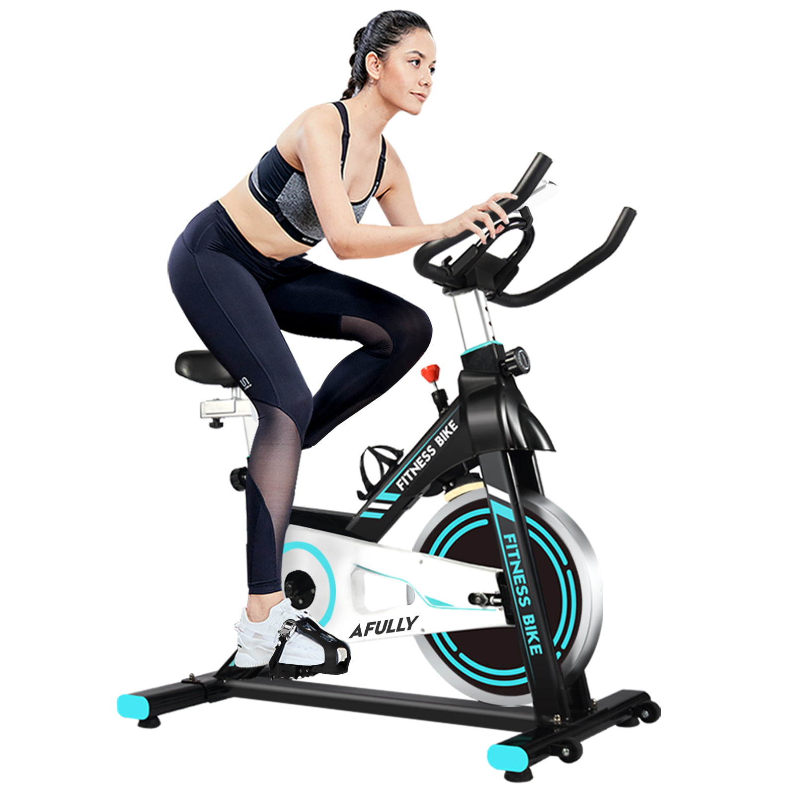 HEKA Exercise Bike Indoor Cycling Bike Stationary for Home Cardio Workout Bike Training Exercise Bike with APP Belt Drive Adjustable Resistance Comfortable Seat Cushion 