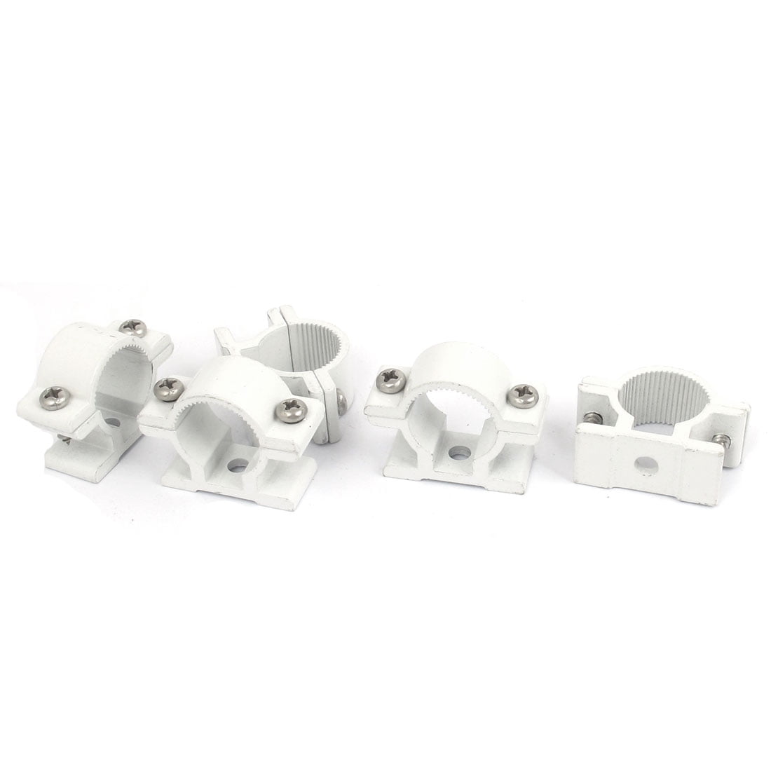 20mm Dia Wall Mounted Aluminium Alloy Pipe Clip Clamp Fastener 5pcs