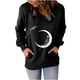 thumbnail image 1 of Sudadera clásica de manga larga con cuello en V y estampado de Halloween para mujer Pompotops FGAJ15895, 1 of 6