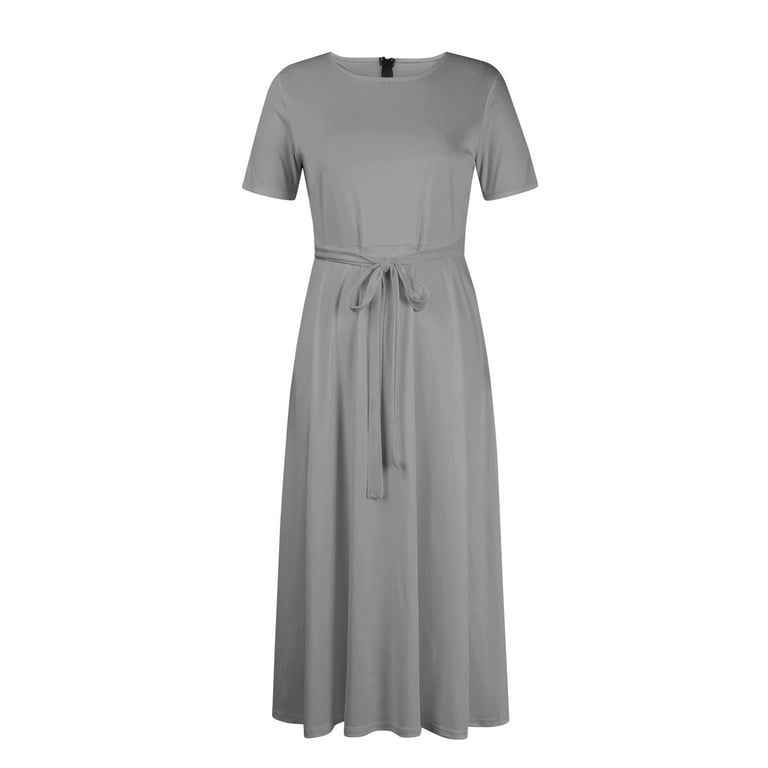 chinese dress ladies Plus Size Lace Up Sides Relaxed T Shirt Dress