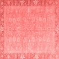 thumbnail image 1 of Ahgly Company Machine Washable Indoor Square Oriental Red Modern Area Rugs, 7' Square, 1 of 4