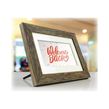 Aluratek 7" Distressed Wood Photo Frame - Wood